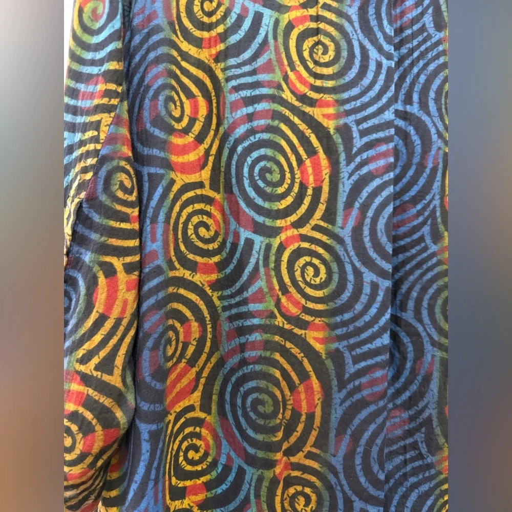 Vibrant Multicolor Asymmetrical Swirl Dress